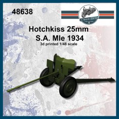 1/48 Hotchkiss 25mm Anti Tank Gun S.A. Mle 34