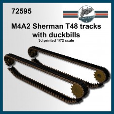 1/72 M4A2 Sherman T48 Tracks with Duckbill