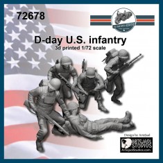 1/72 US D-day Infantry A (5 figures)