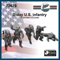 1/72 US D-day Infantry B (5 figures)