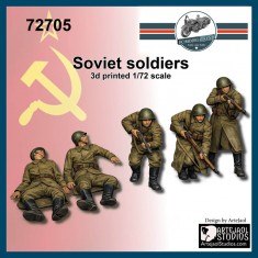 1/72 WWII Soviet Soldiers #1 (5 figures)