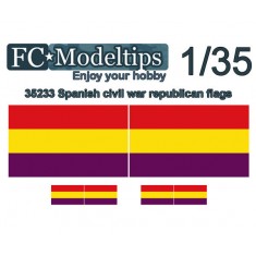 Water-slide Decal for 1/35 Adaptable Flags Republican Spanish Civil War