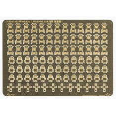 1/350 WWII IJN Caissons Set I (1 Photo-Etched Sheet)