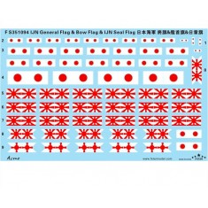 1/350 Japanese Navy General Flag / Jack Flag / Commander Flag Decals