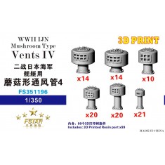 1/350 WWII IJN Mushroom Type Vents IV