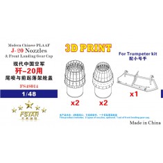 1/48 Modern Chinese PLA AF J-20 Nozzle and Front Landing Gear Cap for Trumpeter kit