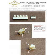 1/700 WWII USN 5inch/38 Single Mount Turrets Closed (5 sets)