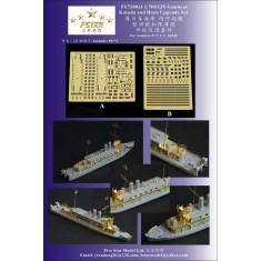 1/700 IJN Gunboat Katada and Hozu Upgrade Set for Aoshima 04548 kit (2 PE sheets)