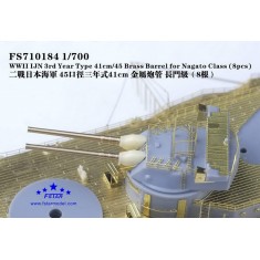 1/700 WWII IJN 3rd Year Type 41cm/45 Brass Barrel for Nagato Class (8pcs)