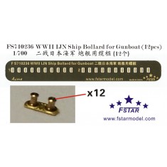 1/700 WWII IJN Ship Bollard for Gunboat (12pcs)