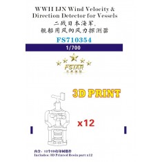 1/700 WWII IJN Wind Velocity & Direction Detector for Vessels 3D Printing (12 sets)