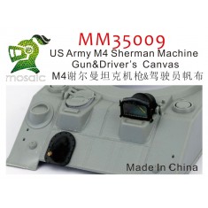 1/35 WWII US Army M4 Sherman Machine Gun and Driver's Canvas