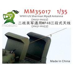 1/35 WWII US Army Sherman MP48 Antenna ms51-ms53