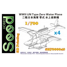 1/700 WWII IJN Type Zero Water Plane (4set) 3D Printing