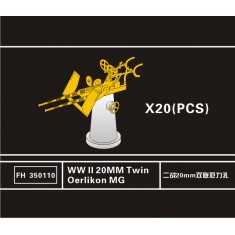 1/350 WWII 20MM Twin Oerlikon Machine Gun (1pcs)