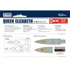 1/700 HMS Queen Elizabeth Wooden Deck Set for Flyhawk kit FH780009