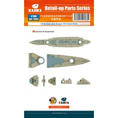1/700 IJN Battlecruiser Kongo 1914 Wooden Deck Sheet