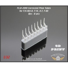 1/32 Corrected Pitot Tubes for F/A-18A-D, F-14A/B/D, A-7D/E, F-8E