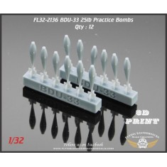 1/32 BDU-33 25lb Practice Bombs (12pcs)