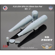 1/32 GPU-2/A 20mm Gun Pods for OV-10 Bronco / A-4 Skyhawk (2pcs)