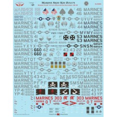 1/35 USMC AH-1Z Viper Marine Skid Kid Zulus Decals for Academy Kit