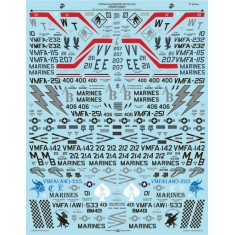 1/48 F/A-18A/C/D Hornets Swarm OIF/OEF/OIR Waterslide Decals