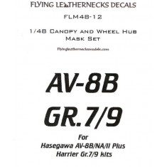 1/48 AV-8B/GR.7/9 Canopy Wheel Mask for Hasegawa kits