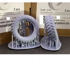1/35 WWII Unusual Pattern Tyres for Dragon Wagon kits (2pcs)
