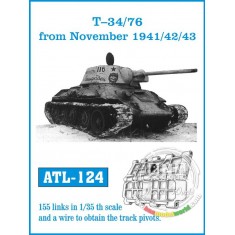 Metal Tracks for 1/35 Russian T-34/76 from November 1941/1942/1943 (155 links)
