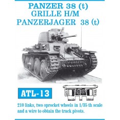 Metal Tracks for 1/35 PANZER 38 (t) / GRILLE-MARDER III. / GRILLE H/M PANZERJAGER 38(t) (210 links)