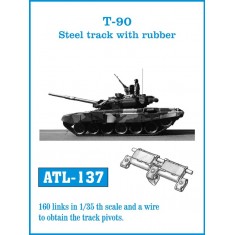 1/35 Soviet T-90 Main Battle Tank Steel Tracks with Rubber (160 links)