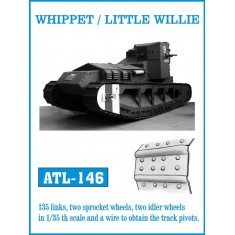 1/35 British Whippet / Little Willie Tank Metal Tracks (135 links)