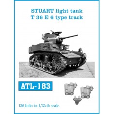 Metal Tracks for 1/35 Stuart Light Tank T 36 E 6 Type (136 links)