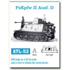 Metal Tracks for 1/35 German Panzer II Ausf.D (Late Type) (230 links)