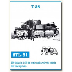 Metal Tracks for 1/35 Soviet T-28 (250 links)