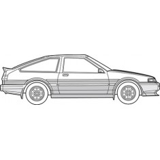 1/24 Toyoya Hachiroku AE86 Trueno with Carbon Hood Decal