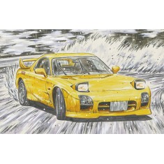 1/24 Mazda RX-7 FD3S Mazdaspeed A-Spec Keisuke Takahashi with Acrylic Stand