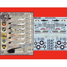 Decals for 1/48 F-4C "Gull Gray USAF Phantoms" from Vietnam Conflict
