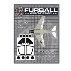 1/48 A-6 Intruder Canopy & Wheel Hubs Masking Set for Hobby Boss Kit