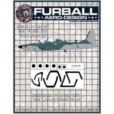 1/48 EMB-314 Canopy & Wheel Hubs Masking Set for HobbyBoss Kits