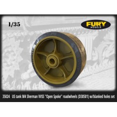 1/35 US Tank M4 Sherman VVSS "Open Spoke" Roadwheels (D38501) w/Blanked Holes set