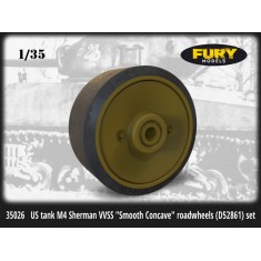 1/35 US Tank M4 Sherman VVSS "Smooth Concave" Road Wheels (D52861) Set