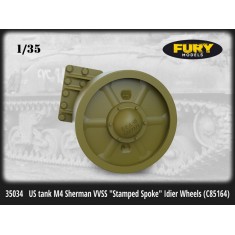 1/35 US Tank M4 Sherman VVSS "Stamped Spoke" Idler Wheels (C85164)