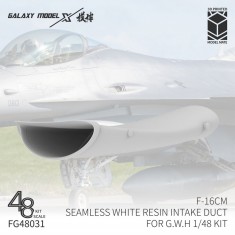 1/48 F-16CM Seamless White Resin Intake Duct for G.W.H (3D Printed)