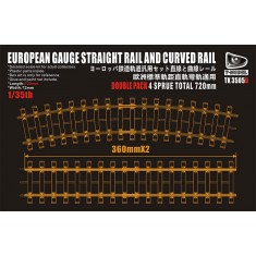 1/35 European Gauge Straight & Curved Rails (total: 360mm)