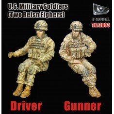 1/72 US Military Soldiers - Gunner & Vehicle Driver (2 figures)