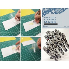 Airbrush Digital Camouflage Mask - Die-cut Flexible Mask (4.5mm x 4.5mm, A5)