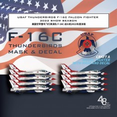 1/48 USAF Thunderbirds F-16C Falcon Fighter Colour Separation Mask for Kinetic