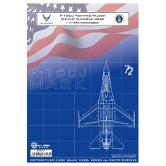 1/72 F-16CJ Fighting Falcon Mask for Tamiya #60786 Kit