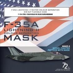 1/72 F-35A Lightning II Fighter Colour Separation Mask for Tamiya #60792 Kit